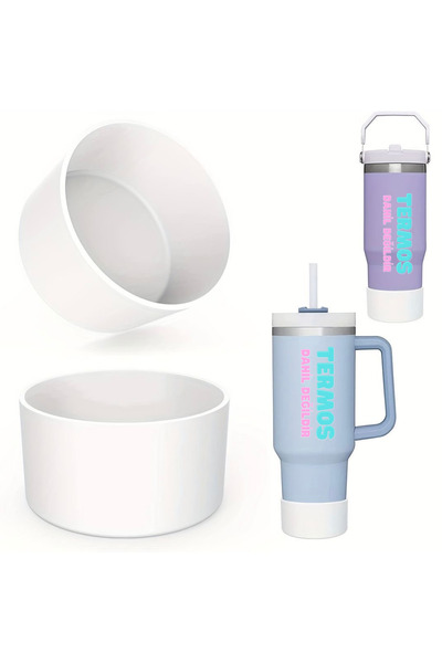 FESECRAFT White Quencher - Iceflow - Lumin - New Generation Thermos Accessory with Straw Silicone Base Protector