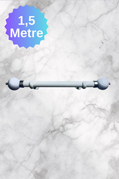 MGEStore Modern Rustic Curtain Pipe Decorative Metal Drapery Single 1.5 Meters