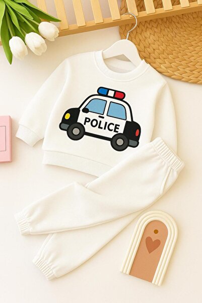 MODA Παιδικό Σετ Φόρμας με Στάμπα Αυτοκίνητο Αστυνομίας