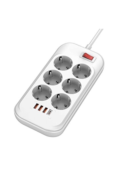 Stef's Cat Prelungitor cu 3 USB-uri, Tip-C, 36W, 2m, O14, ColorWay CW CHE64PD...