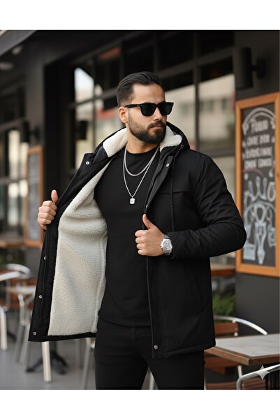 S&M CLOTHİNG НОВ СЕЗОН МЪЖКО ПАЛТО С КОЖЕНА ПОДПЛАТКА И ВОДОУСТОЙЧИВО