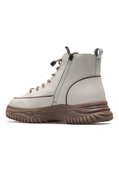 Guja Γυναικείες δερμάτινες μπότες sneaker 25k 25k310-13 Z Μπεζ