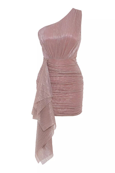 Keikei Pudra Moonlight Kolsuz Kısa Elbise