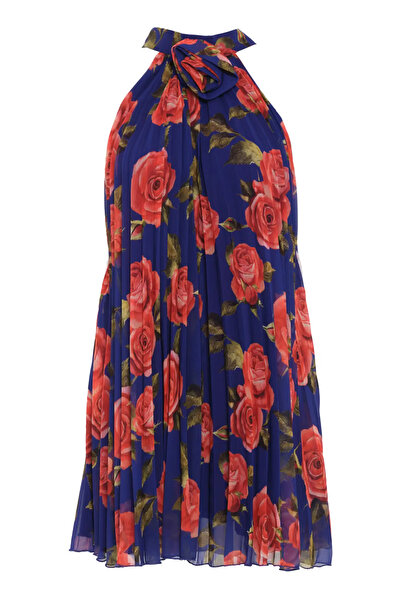 Keikei Sifon Kolsuz Kısa Elbise