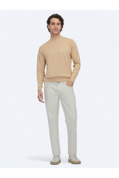 Kip Camel Hair Half Turtleneck Jacquard Wool Blended Knitwear Sweater