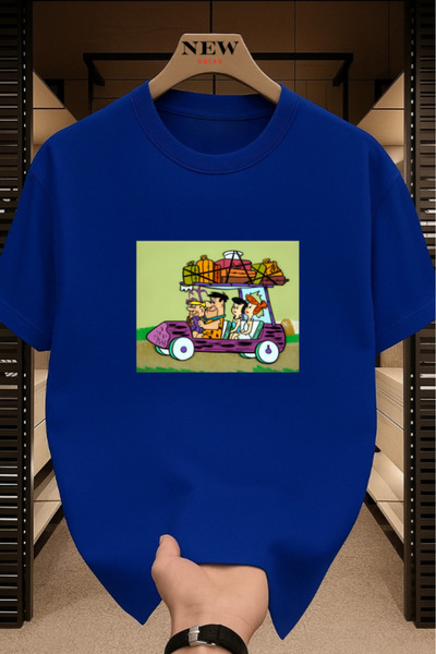 New Shine تي شيرت عائلة تشاكباتش مطبوع للجنسين قصة فضفاضة