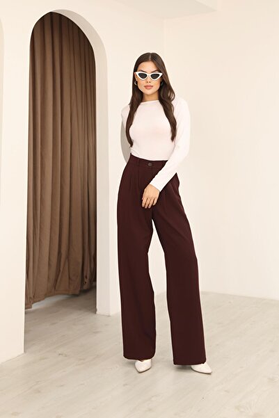 Hazel Women's Cherry High Waist Palazzo Pants