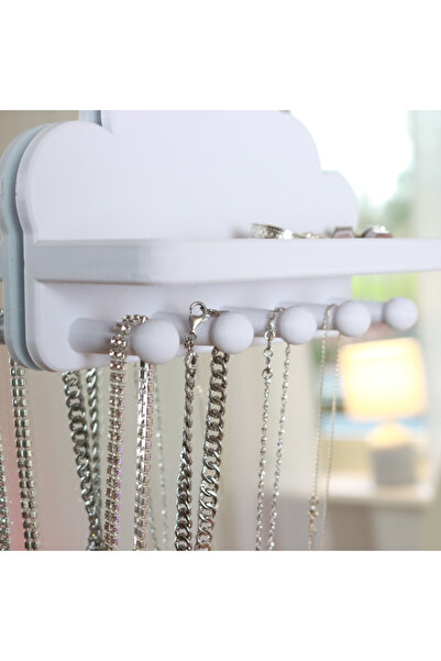 Atsutech Wall Mounted Cloud Jewelry Stand |   Rack & Hanger |   Necklace, Earring, Ring Organizer