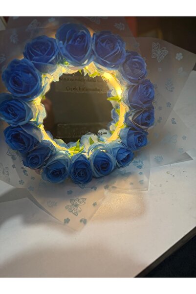 KAYZEN Aynalı buket bu senin çiçeğin aynadaki benim çiçeğim yazılı