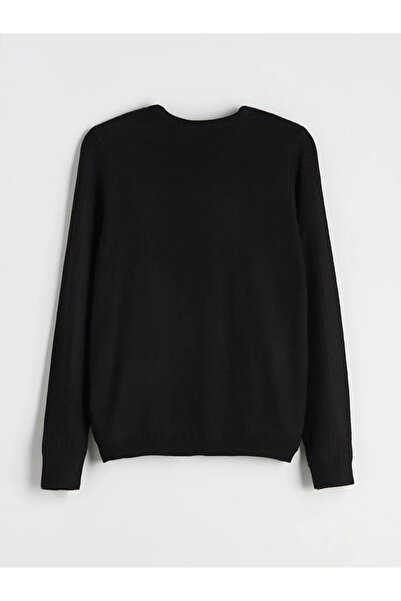 LC Waikiki طاقم الرقبة سترة تريكو المرأة منقوشة الذاتي