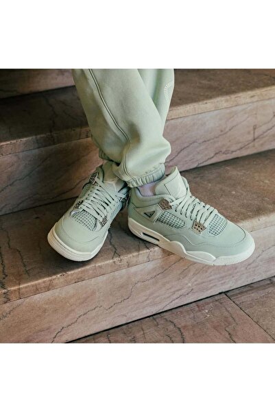 Nike Air Jordan 4 Retro Kadın Yeşil Premium Sneaker (Blue Sport )