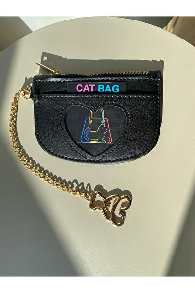 ÇANTA Cat Bag Picture Detail Shiny Black Card Holder