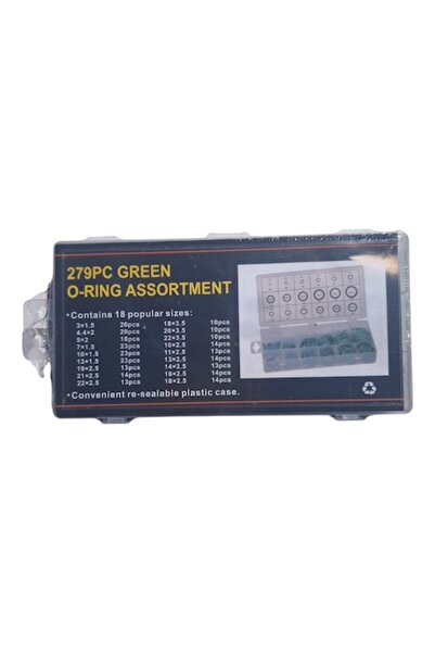 Vision XXI Set Garnituri Cauciuc Verzi, 279 Buc, 18 Dimensiuni,