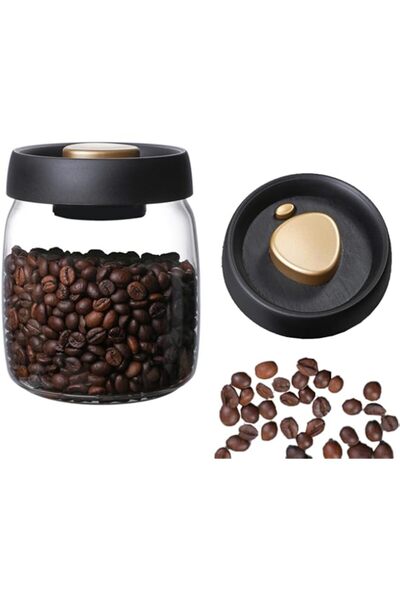 Generic 900ml/30oz Airtight Coffee Canister with Airtight Lids, Food Storage Containers, Glass Vacuum Canis