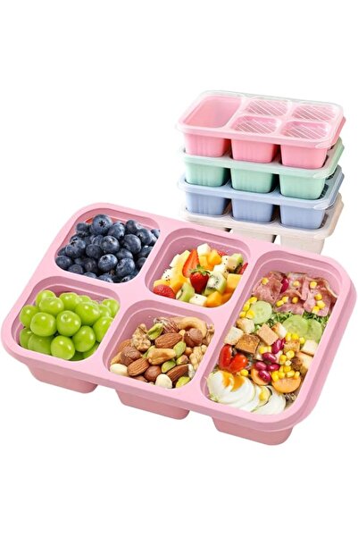Generic ChicAbode Bento Lunch Box with Reusable, 5 Compartment Bento Box for 4 Pack, Bento Snack Containers