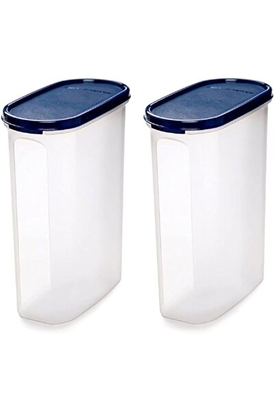 Generic Signoraware Modular Oval No. 4 Plastic Container Set 2.3 Litres Set of 2 Mod Blue