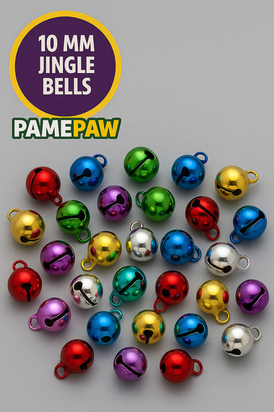 PAMEPAW 25 Adet 10 mm Karışık Renk Kulplu Zil,çan,çıngırak,metal Amigurumi Zi...