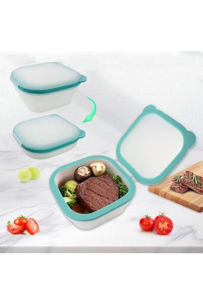 Generic Collapsible Magnetic Food Storage Container with Transparent BPA-Free Silicone, Leakproof & Airtigh