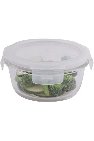 Generic locknlock glass round container , 380ml LLG821, clear