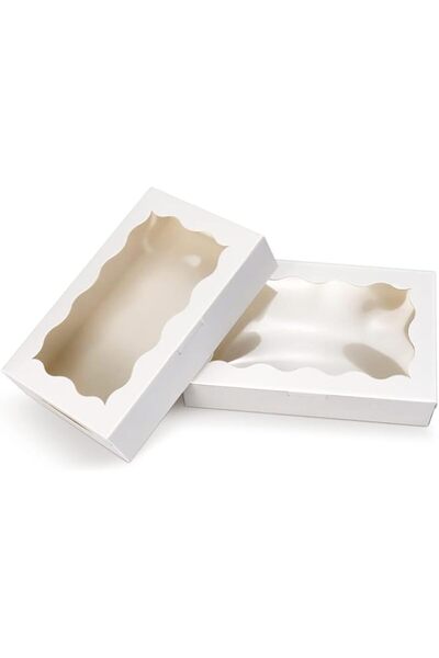 Generic 30 PCS Bakery Boxes With Clear Window, Food Packaging Box Pastry Box for Candy, Chocolate, Strawber