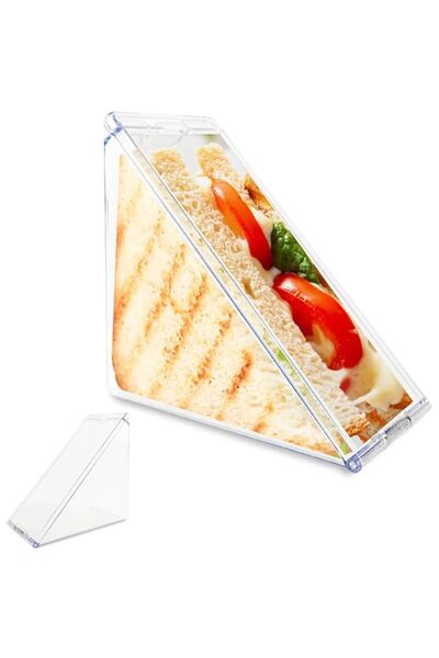 Generic Tangdudu Triangle Sandwich Box Reusable, Washable Clear Triangle Sandwich Container, Keeps Sandwich