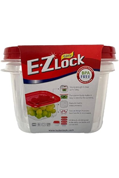 Generic LocknLock-EzLock Square Container-970ml-2pcs Set-