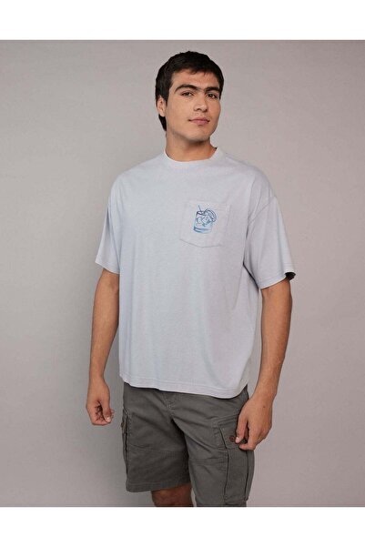 AMERICAN EAGLE تي شيرت AE Boxy Destination Graphic