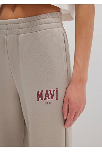 Mavi Logo Printed Straight Fit Regular Waist Elasticated Leg Sweatpants