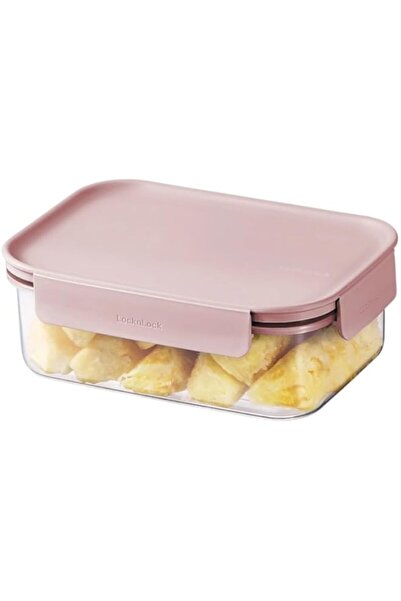 Generic Classic Plus Rectangle Food Container – 420ml Pink, 4-Side Locking, S...