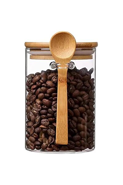 Generic YelaJoy Airtight Food Storage Containers with Bamboo Lids and Spoon for Coffee Beans, Flour, Cookie