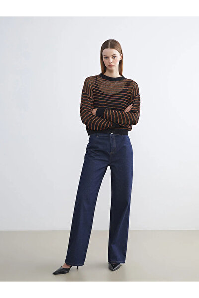 LC Waikiki Crew Neck Striped Women's Knitwear Sweater