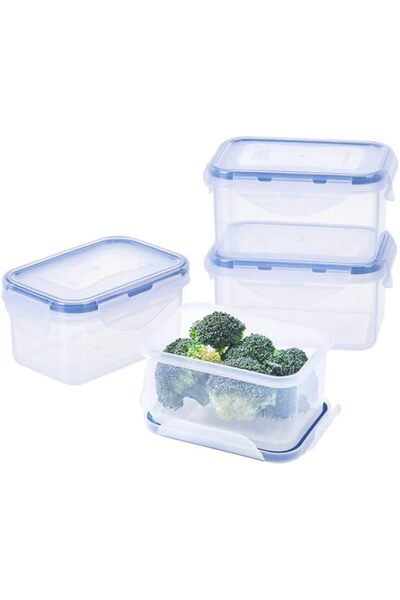 Generic 4Pack Airtight Food Storage Container, Small Meal Prep Containers wit...
