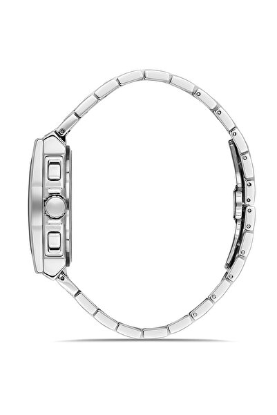 FERRO Silver Steel Band Men's Wristwatch Fm43023Awt-A4 All Functions Active 3Atm Water Resistant