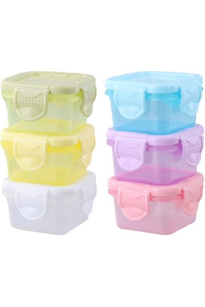 Generic 6PCS Small Meal Prep Containers, Snack Containers with Lids, Sauce Containers Mini, Condiment Cups
