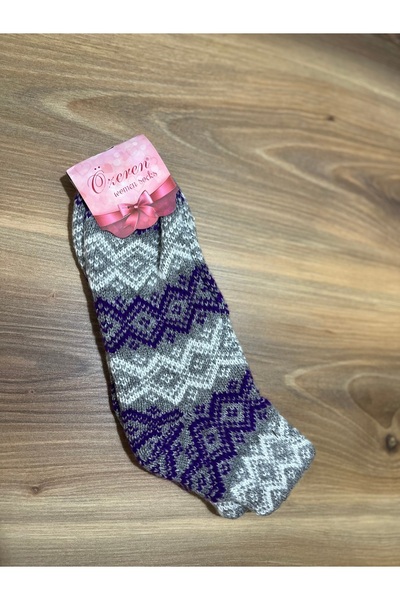 Özeren Çorap Women's Knitted Socks Winter Thick