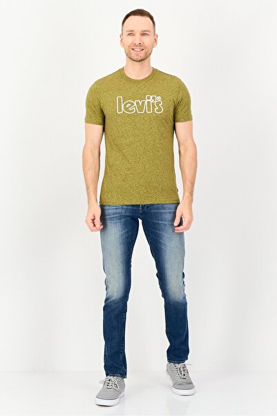 Levi's Men Crew Neck Short Sleeve Brand Logo T-Shirt, Olive