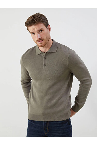 LC Waikiki Ανδρικό πλεκτό πουλόβερ με μακρυμάνικο λαιμό πόλο