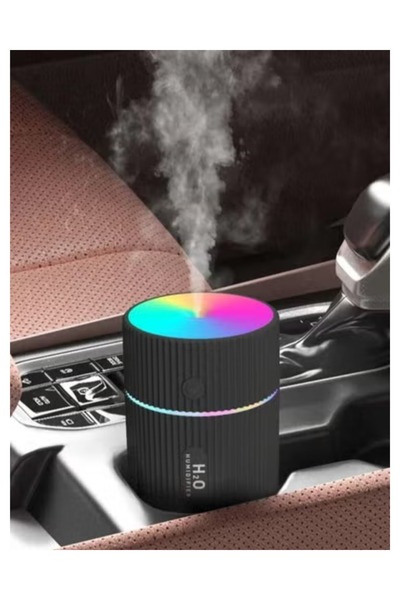 VEYA مرطب الهواء فواحة USB مع ضوء LED اللون أسود