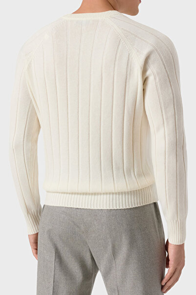 GRAN SASSO Wool and Cashmere Blend Regular Fit Crew Neck Sweater Men's Sweater 23135 19657 001