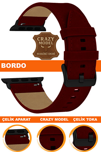 COBRA حزام ساعة جلدي مجنون متوافق مع ساعة أبل سلسلة 1/2/3/4/5/6/se/7/8/9 ألتر...