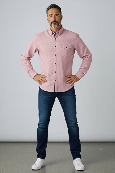 EREN STYLE Cămașă neagră din țesătură de flanel de iarnă, cu mânecă lungă, 100% bumbac, cu două buzunare și închidere (Regula