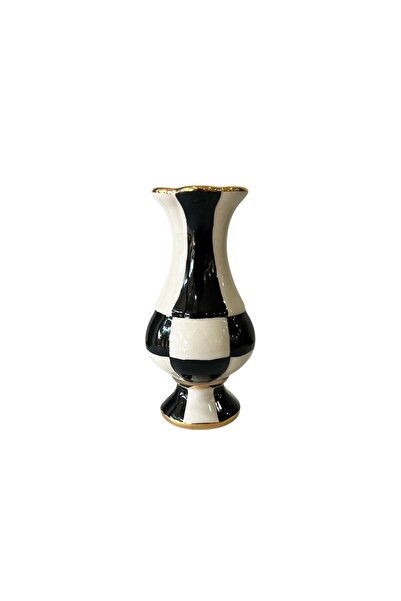 ARTER Home Damalı Siyah Mini Lale Vazo