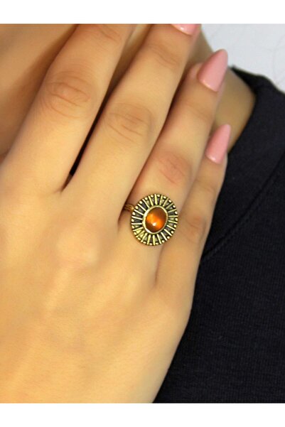 esha خاتم نسائي من الحجر الطبيعي العقيق البيضاوي ذو الطراز القديم قابل للتعدي...