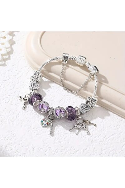 takantakana Yeni Tarz , Mor Crystal Best Friends Ametist Aşk , Sevgi Charmlı ...