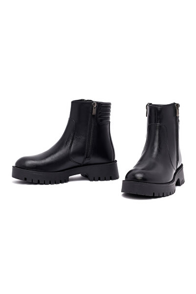 Derimod Kadın Siyah Fermuarlı Deri Bot 25WFD413818