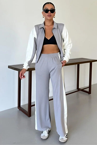 CyRo Γυναικείο Σετ Φόρμας συνδυασμός υφασμάτων από ύφασμα Modal με ρίγες στο ...