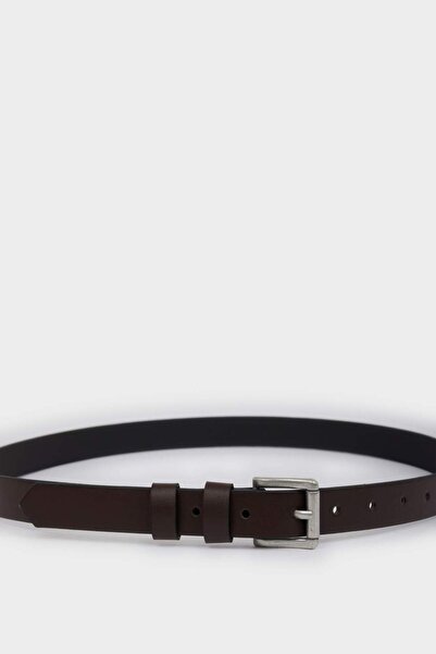 DeFacto Ανδρική ορθογώνια αγκράφα από συνθετικό δέρμα 2 τεμαχίων κλασική ζώνη G4442AXNS