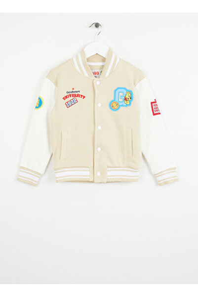 Haribo Bisiklet Yaka Bej Kız Çocuk Sweatmont HRBTXT414