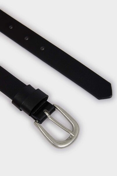 DeFacto Men's Oval Buckle Faux Leather 2-Piece Classic Belt G4440Axns