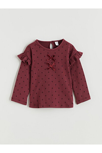LC Waikiki Crew Neck Polka Dot Girls' T-Shirt